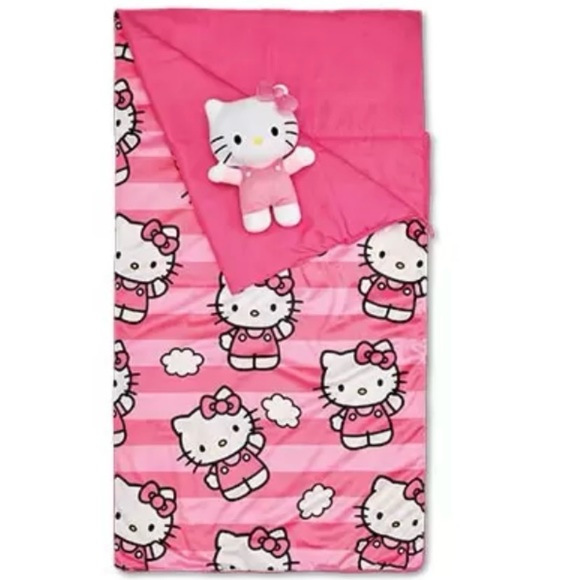 Hello Kitty Sanrio Slumber Bag & Character Plush Pillow Pal NEW - Picture 1 of 6